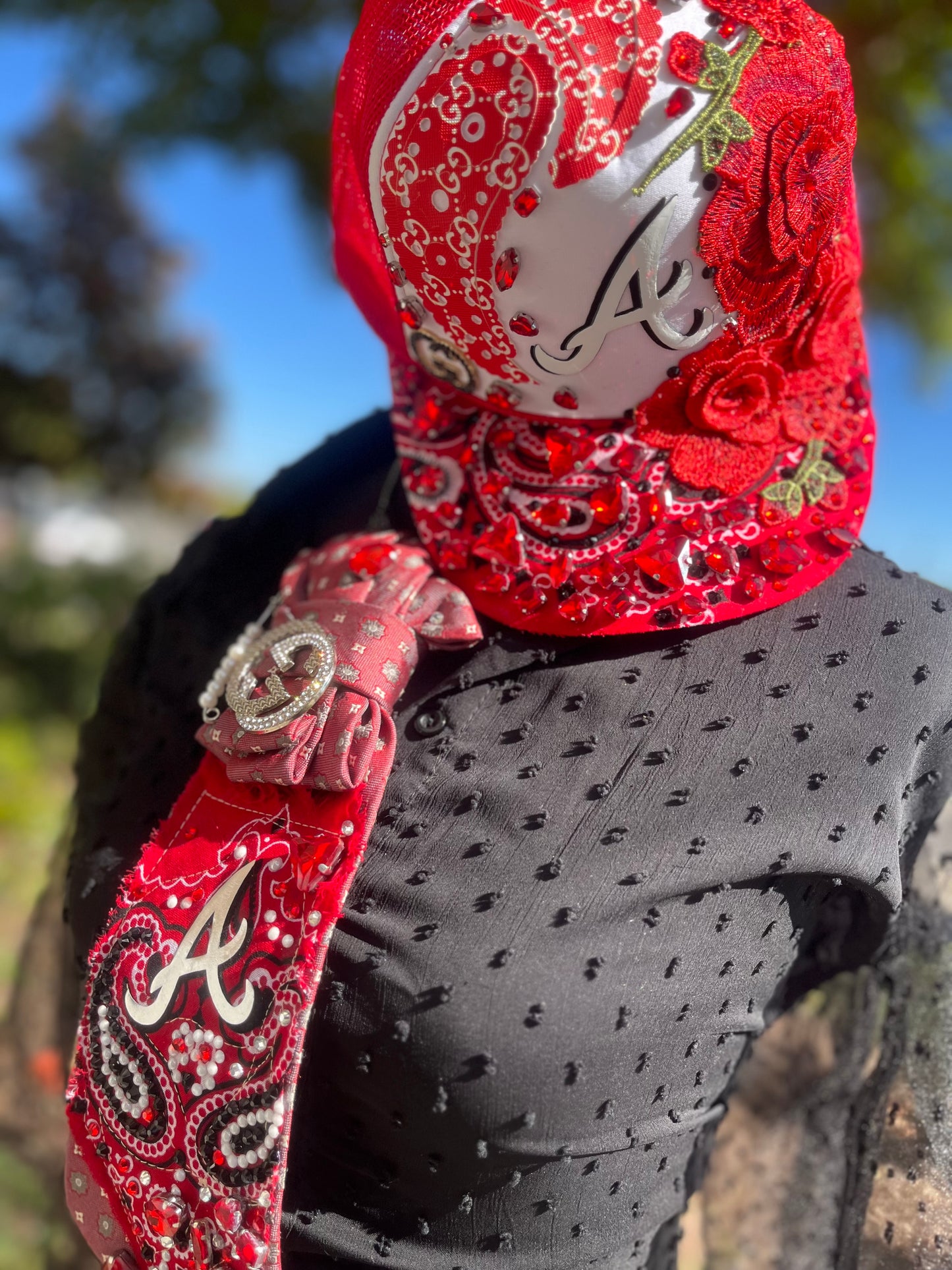 Bougie trucker hat & Upcycled necktie sets