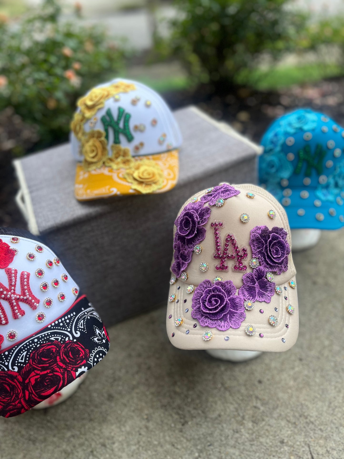 Diamonds and Florals trucker hats