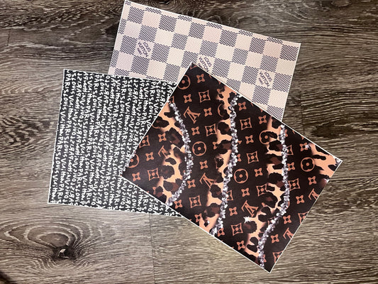 Designer Faux leather sheets